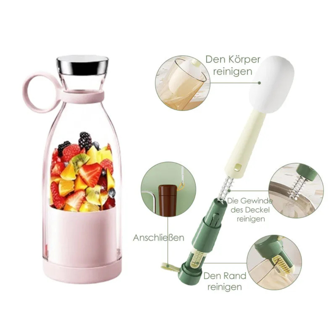 Licuadora personal recargable por USB, botella de 17 oz para batidos de proteínas, licuados, jugos, ideal para llevar, ejercicio, viajes, hogar, oficina y entrenamiento