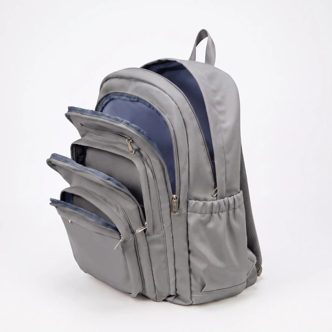 Multi-Compartment Student Backpack with Laptop Sleeve – Organized Travel Bag for School, College & Work
