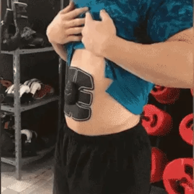 Estimulador muscular abdominal EMS portátil a pilas