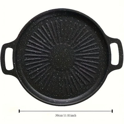 OUTDOORIX – Portable Cast Iron Grill Pan Rustic Design