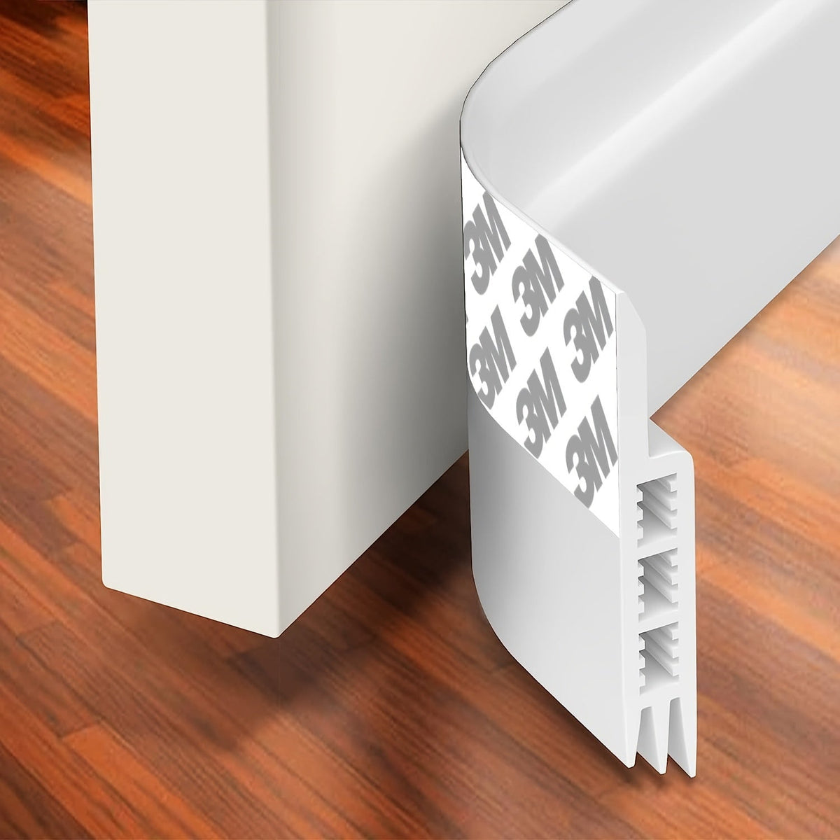 Weatherstrip Seal Self-Adhesive Silicone Bottom Sweep 39 Inches for Entry Doors Garage Basement Interior Exterior Energy Saving Noise Reduct