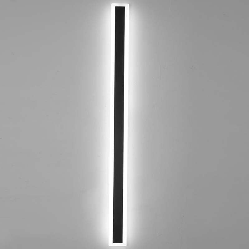 Outdoor Linear LED Wall Sconce 94.5 in Weatherproof Metal Fixture for Patio Exterior Entryway Modern Slim Profile Architecture Lighting