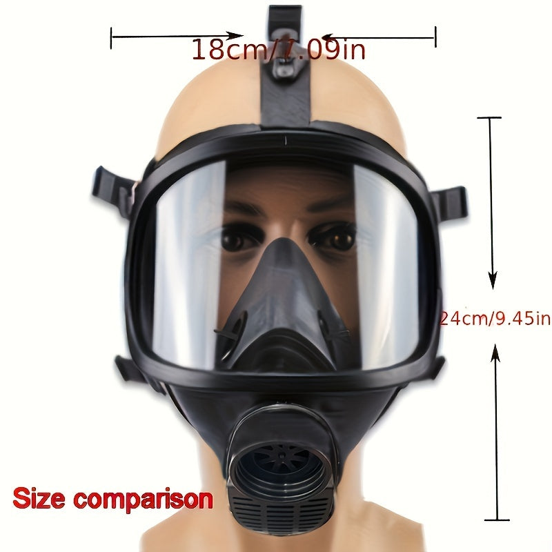 Full Face Respirator with 40mm Activated Carbon Filter for Chemical Fume Protection | Industrial Gas Mask for Paint Spray Cleaning