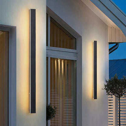 Vertical LED Exterior Light Fixture 12-59 in Aluminum Waterproof IP65 Black for Porch Entryway Pathway Garden Wall Driveway Modern Home