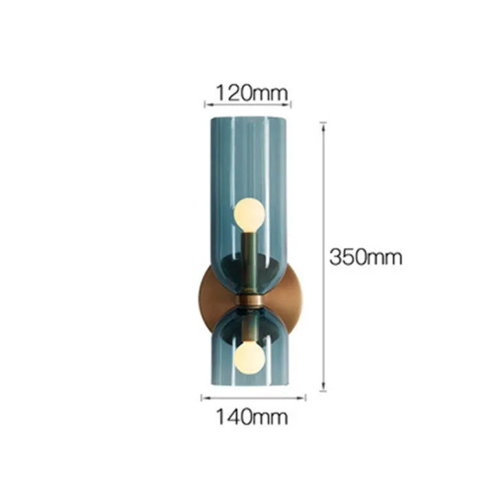 Dual-Shade Glass Sconce 16.5 inches White Iron Wall Light for Bedrooms Hallways Living Rooms Modern Accent Lighting E12 Base Ambient Fixture