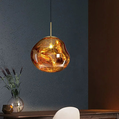Organic Acrylic Pendant Light with Flowing Form for Dining Room & Bedroom – E27 LED Hardwire Ceiling Fixture