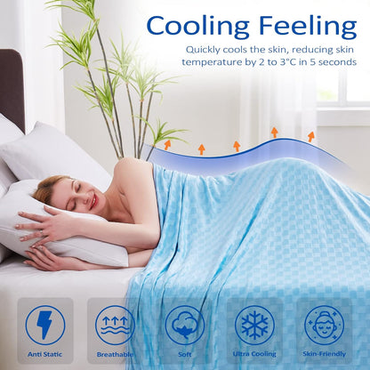 ChillEase | Manta refrescante con tecnología Arc-Chill para quienes pasan calor al dormir | Suave y transpirable para un confort durante todo el año