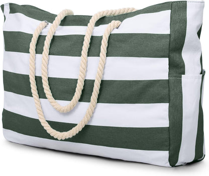 Colección Coastal | Bolso de playa grande e impermeable con cierre de cremallera | Diseño a prueba de arena para aventuras veraniegas sin esfuerzo