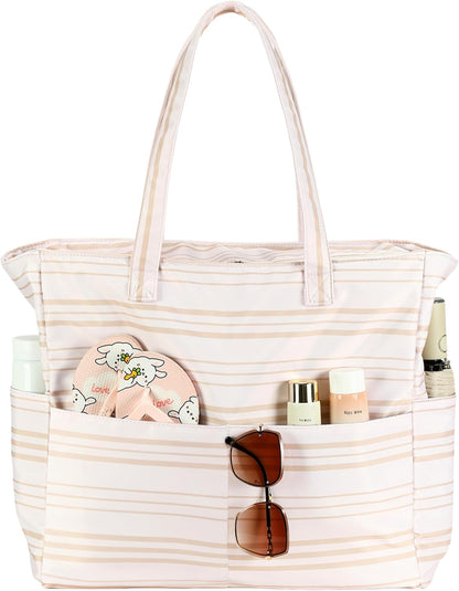 Bolso de playa extragrande con compartimento impermeable, bolso de playa resistente al agua para piscina y natación, bolso tipo tote para viajes