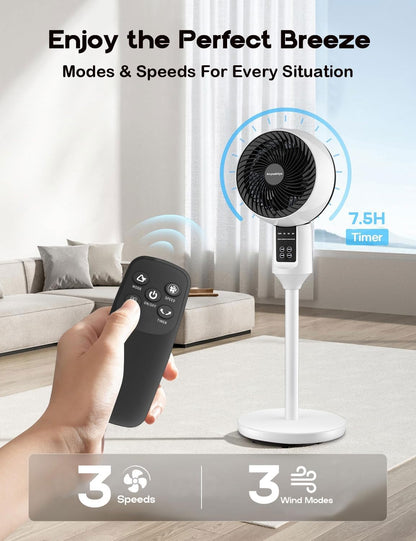 Height-Adjustable Pedestal Fan with 3D Oscillation – Quiet Cooling for Bedroom, Office & Living Room