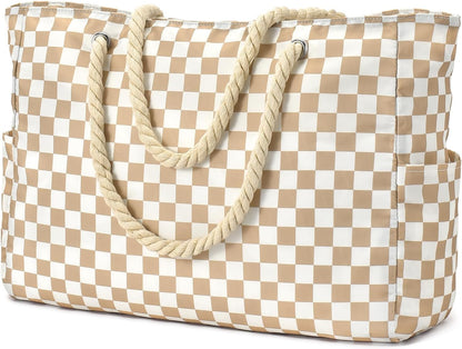 Colección Coastal | Bolso de playa grande e impermeable con cierre de cremallera | Diseño a prueba de arena para aventuras veraniegas sin esfuerzo