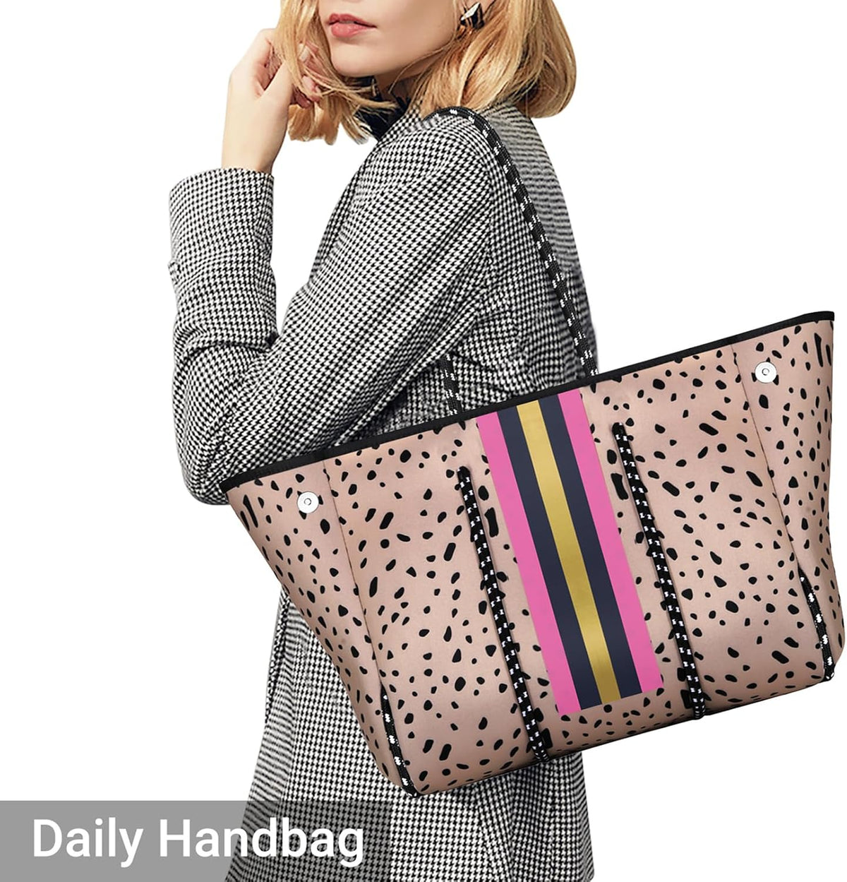 Ortekor beach Tote Bag | Large Beach Bag with Inner Pocket for Easy Organization