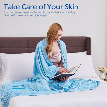 ChillEase | Manta refrescante con tecnología Arc-Chill para quienes pasan calor al dormir | Suave y transpirable para un confort durante todo el año