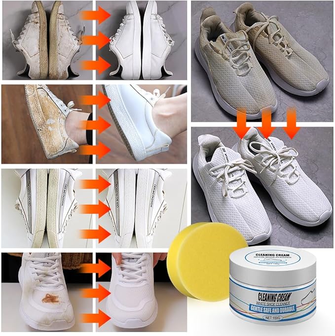 Leather & Sneaker Restorative Paste — Deep-Cleaning Formula for All Shoe Types, Removes Scuffs, Mud & Yellowing — Multi-Surface Safe