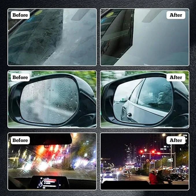 Windshield Glass Cleaner Brush with Water-Repellent Coating for Cars – Removes Haze, Streaks & Road Film