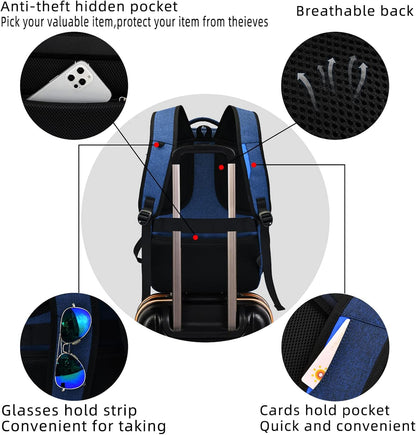 Tech-Ready Laptop Backpack with Charging Port, Anti-Theft Pocket & Multi-Day Compartments for Commute & Travel