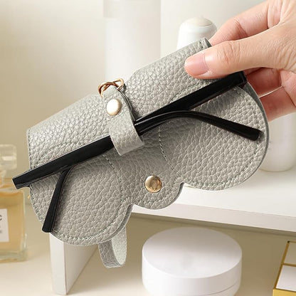 Slim Faux Leather Eyewear Sleeve Protector Case for Travel Purse Bag Storage Gray Black Brown Orange Coffee
