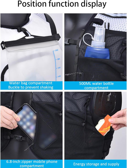 Running Hydration Pack for Trails | Water Backpack for Marathon and Cycling