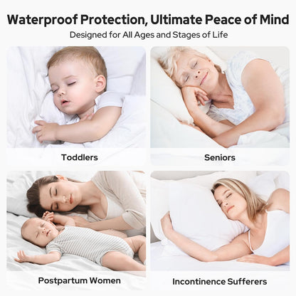 ComfortGuard | Protector de colchón impermeable con bolsillo profundo | Transpirable y silencioso para la máxima comodidad al dormir
