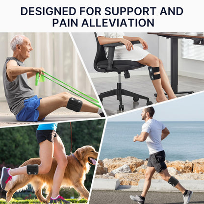 Adjustable Knee Support Wrap with Targeted Compression Pads for Sciatic Nerve Relief & Lower Back Pain