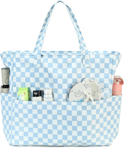 Bolso de playa extragrande con compartimento impermeable, bolso de playa resistente al agua para piscina y natación, bolso tipo tote para viajes