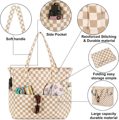 Bolso de playa impermeable Ortekor con compartimento para artículos húmedos | Equipaje de mano extragrande para viajes de fin de semana