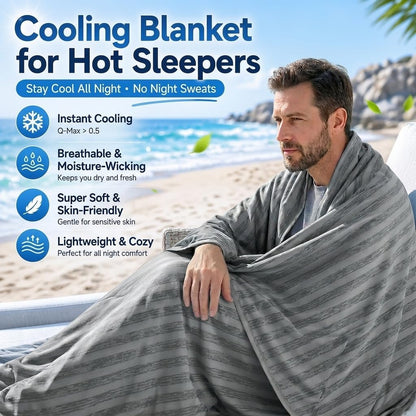 Chill Comfort | Manta refrescante para personas calurosas con tecnología Arc-Chill | Manta ligera y transpirable de verano para viajes y uso al aire libre