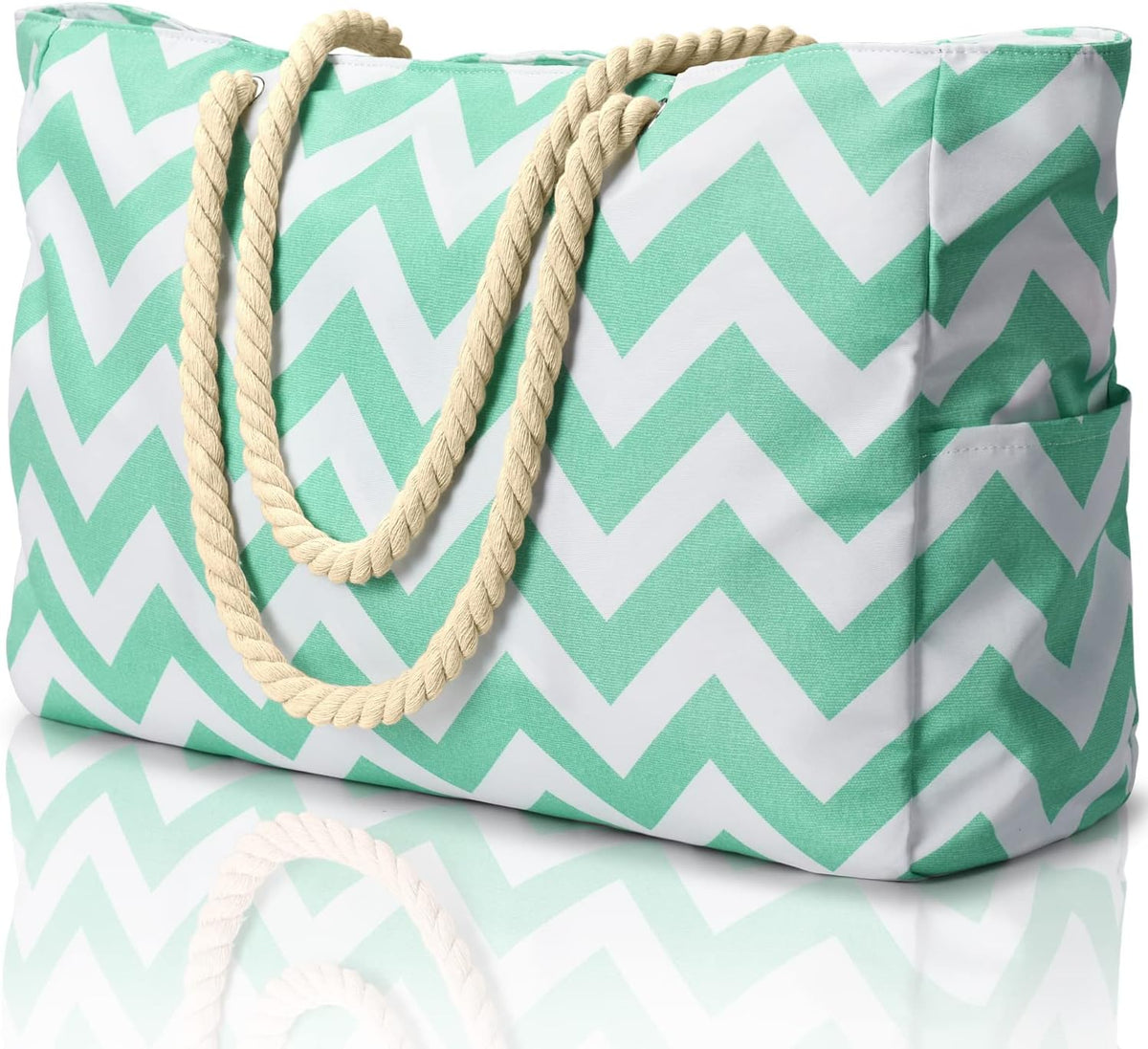 Colección Coastal | Bolso de playa grande e impermeable con cierre de cremallera | Diseño a prueba de arena para aventuras veraniegas sin esfuerzo