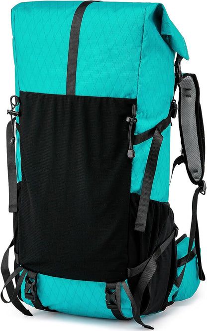 Equipo de aventura | Mochila de senderismo de 50L con armazón interno y diseño ligero | Bolsa de viaje duradera para montañismo y acampada