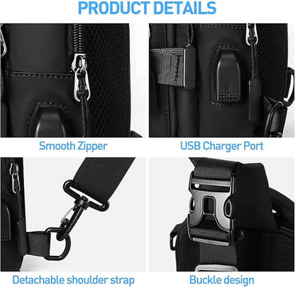 UrbanLite | Bandolera para hombre con diseño ligero | Mochila cruzada versátil para senderismo y viajes