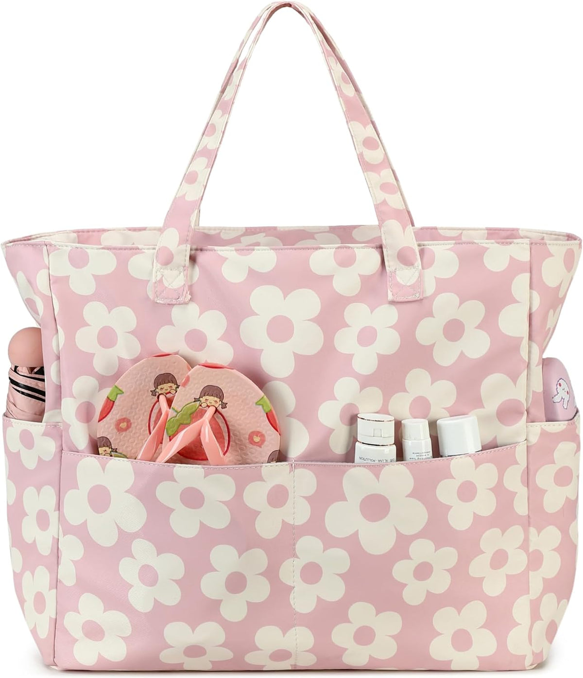 Bolso de playa extragrande con compartimento impermeable, bolso de playa resistente al agua para piscina y natación, bolso tipo tote para viajes