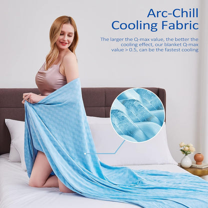 ChillEase | Manta refrescante con tecnología Arc-Chill para quienes pasan calor al dormir | Suave y transpirable para un confort durante todo el año