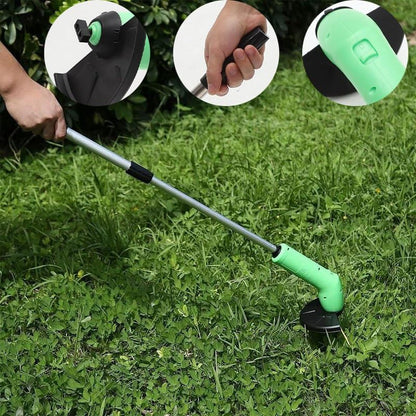 Cordless Handheld Grass Edger Trimmer with Telescoping Handle for Garden Edges, Fence Lines & Tight Corners | Battery-Powered Lightweight De