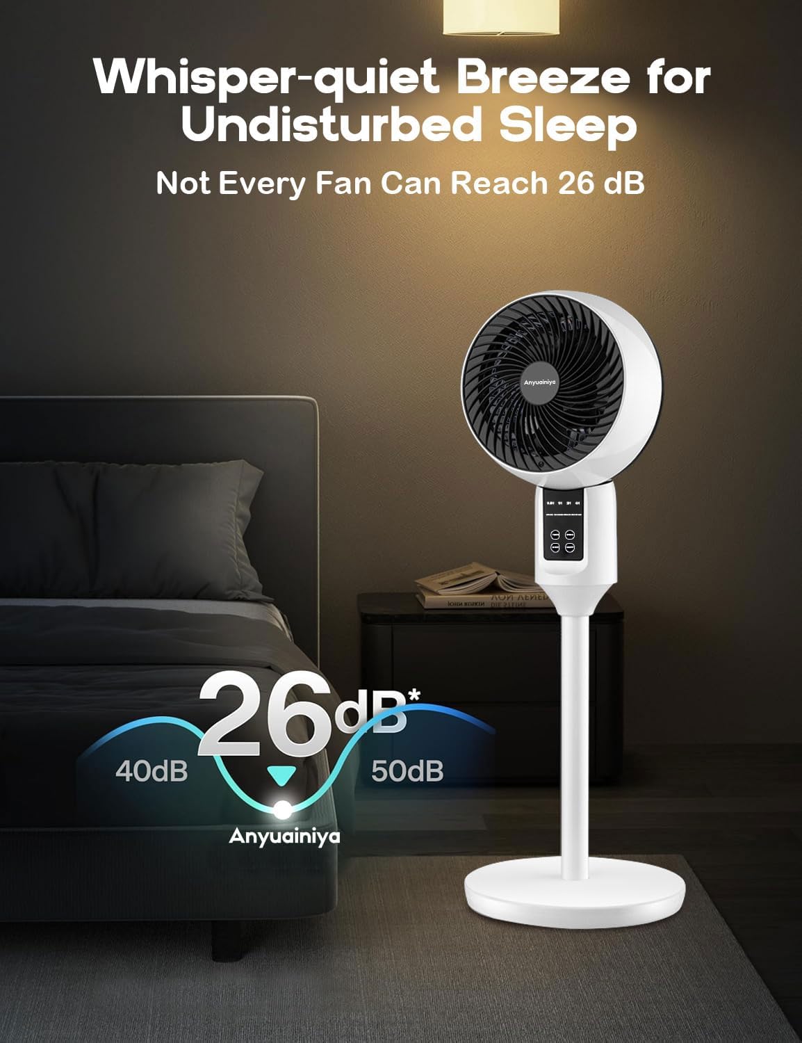 Height-Adjustable Pedestal Fan with 3D Oscillation – Quiet Cooling for Bedroom, Office & Living Room