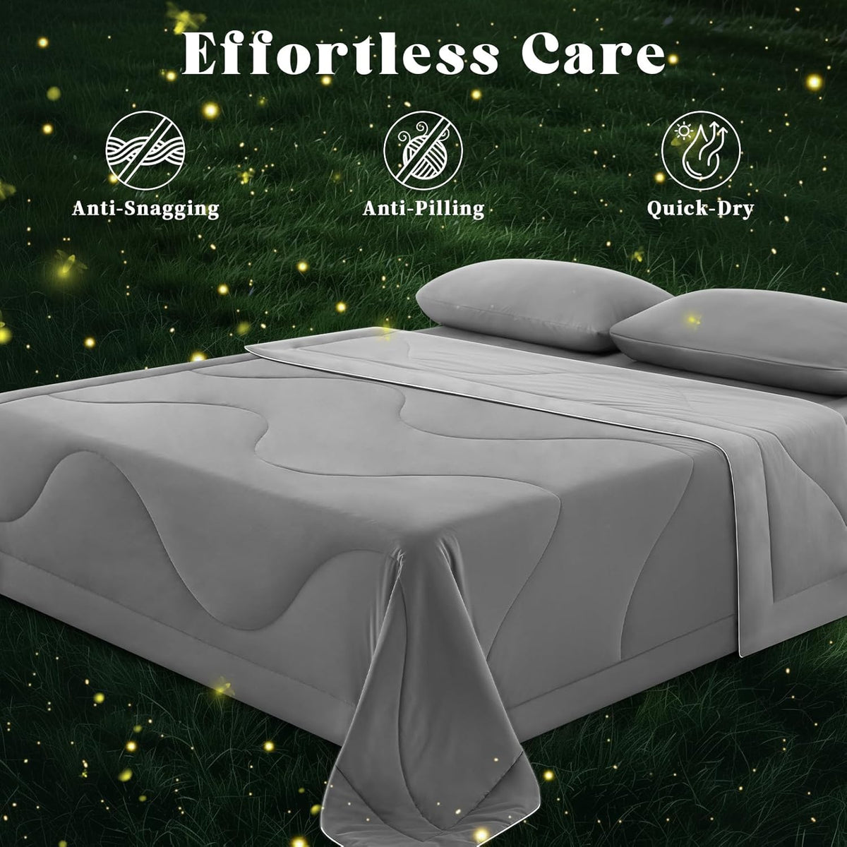 Cooling Comforter | Double-Sided Cooling Blanket for Hot Sleepers | Breathable Ice Fabric for Ultimate Comfort