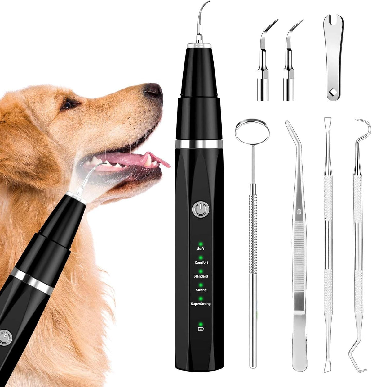 Limpiador ultrasónico doméstico de dientes para mascotas: herramienta de cuidado dental suave para perros y gatos