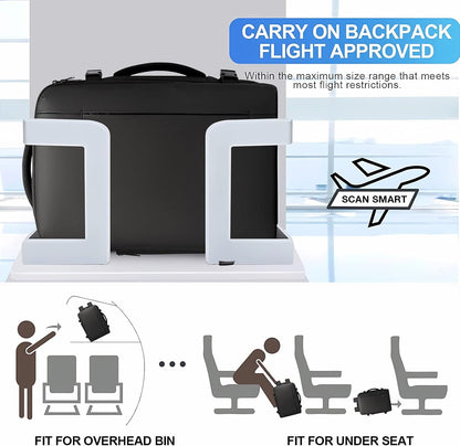 Convertible Carry-On Backpack with Laptop Compartment | Water-Resistant Travel Bag with Duffle Mode | Fits 17-Inch Laptop | Security Pocket
