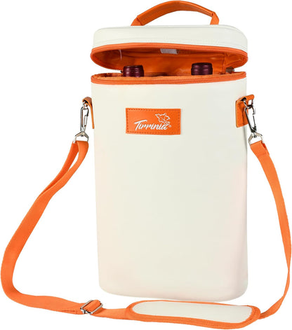 Bolsa térmica para vino con diseño acolchado | Enfriador a prueba de fugas para viajes y fiestas