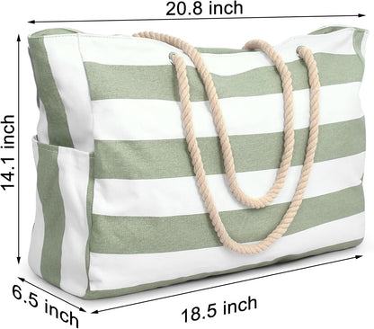 Colección Coastal | Bolso de playa grande e impermeable con cierre de cremallera | Diseño a prueba de arena para aventuras veraniegas sin esfuerzo