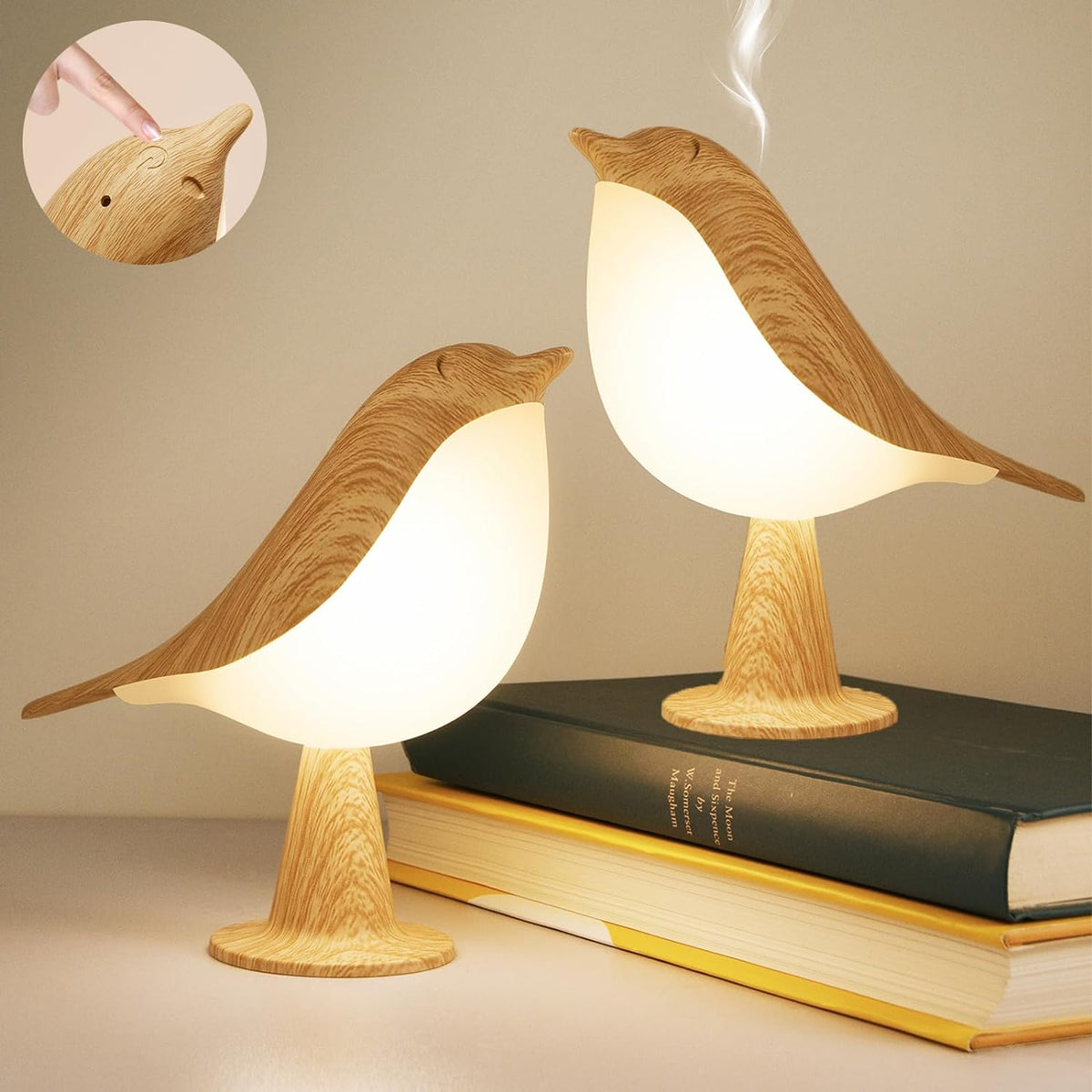 Serenwing – Lámpara de noche con toque escultural y aromaterapia