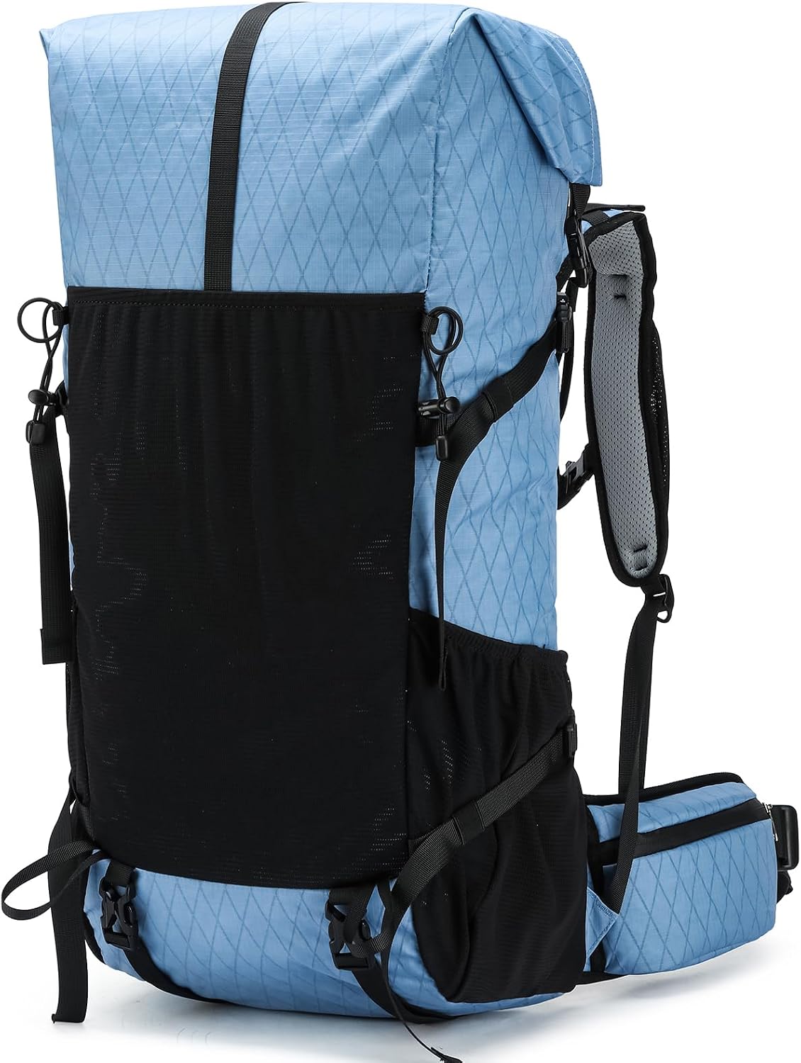 Equipo de aventura | Mochila de senderismo de 50L con armazón interno y diseño ligero | Bolsa de viaje duradera para montañismo y acampada