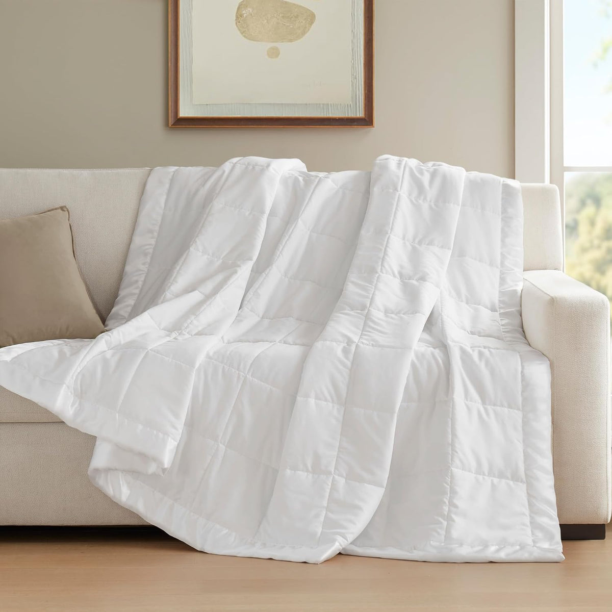 Colección Windom | Manta de plumón alternativo con tratamiento que absorbe la humedad | Cubrecama ligero y suave para todas las estaciones, ribete de satén