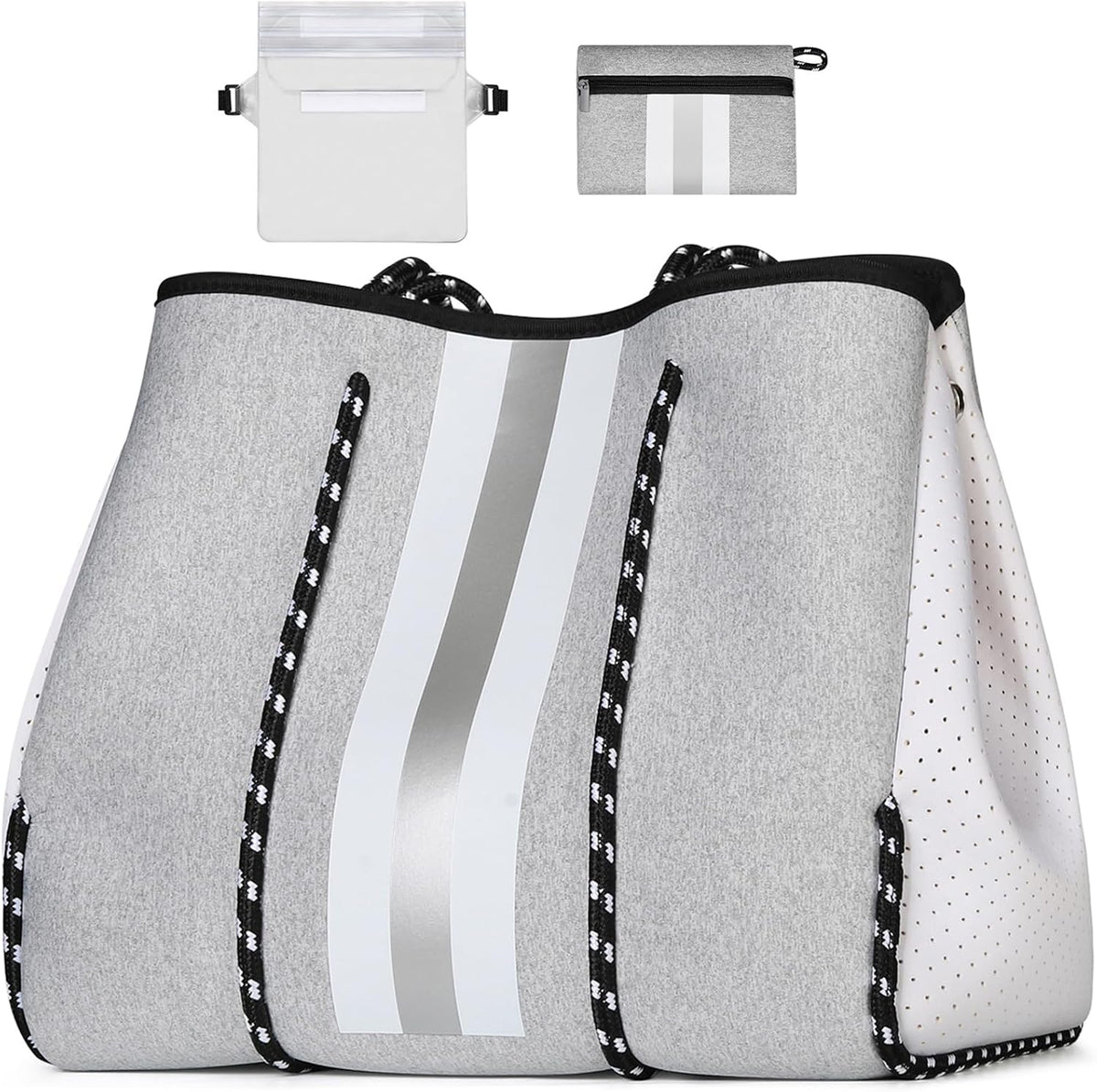 Ortekor beach Tote Bag | Large Beach Bag with Inner Pocket for Easy Organization