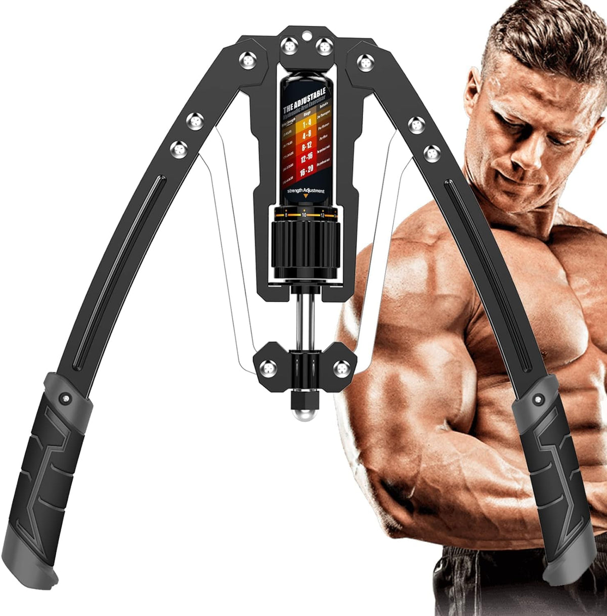 Adjustable Hydraulic Arm Trainer | 10-200 kg Resistance for Effective Upper Body Workouts