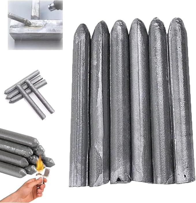 Low-Temperature Metal Repair Rods for DIY Bonding & Fixes | 10-Piece Aluminum Alloy Set for Home & Auto | Works with Torch or Lighter | Mult