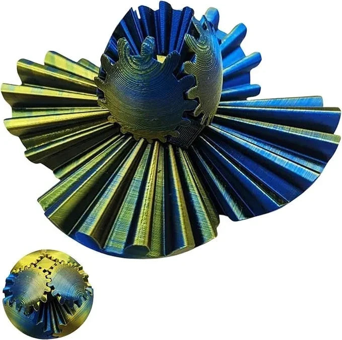 3D Printed Interlocking Gear Sphere Fidget Toy Desktop Stress Relief Ball Mechanical Puzzle for Focus & Anxiety
