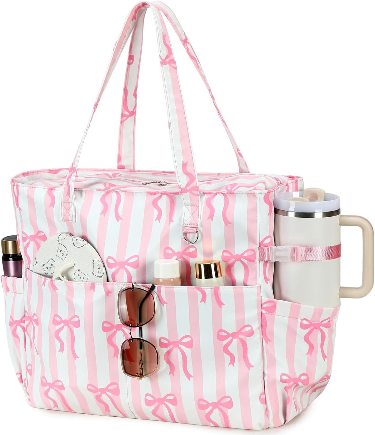 Bolso de playa extragrande con compartimento impermeable, bolso de playa resistente al agua para piscina y natación, bolso tipo tote para viajes