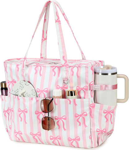 Bolso de playa extragrande con compartimento impermeable, bolso de playa resistente al agua para piscina y natación, bolso tipo tote para viajes