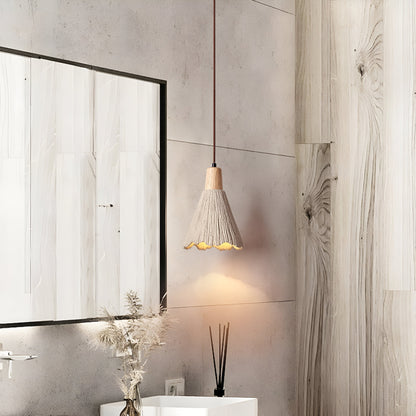 Cream Concrete Hanging Light Fixture 14 in Sculptural Kitchen Island Pendant Dome Lamp Hardwired Modern Farmhouse Dining Room Overhead Ceili