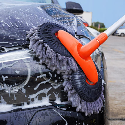Extendable Car Wash Brush with Telescopic Handle & 360° Rotating Head for Vehicles, RVs, Windows & More
